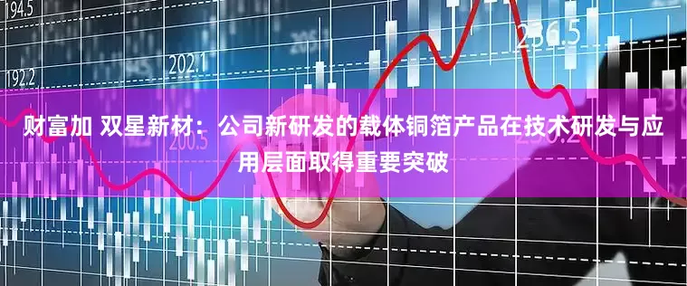 财富加 双星新材：公司新研发的载体铜箔产品在技术研发与应用层面取得重要突破