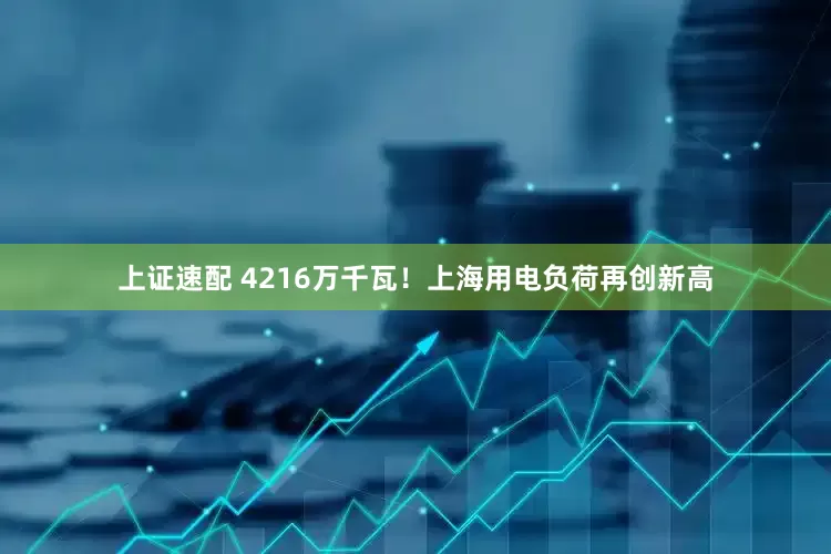 上证速配 4216万千瓦!上海用电负荷再创新高